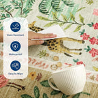 4x6 Whimsical Safari Nursery Area Rug Washable Non Slip Small Living Room Rugs - Image 7
