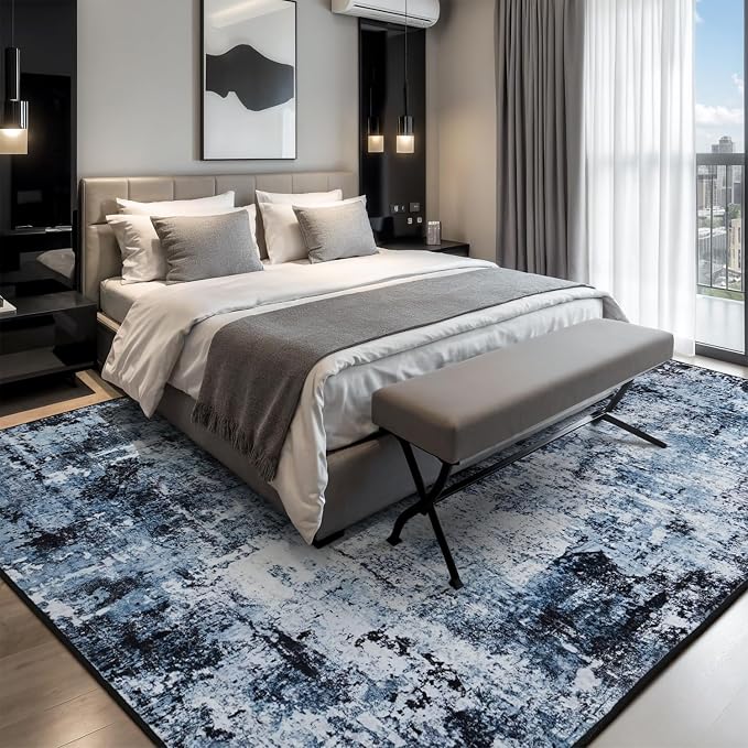 Rugflix 7x10 Area Rugs for Living Room, Washable Large Rug Stain-Resistant Low - Image 2