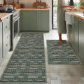 Kitchen Rugs Sets of 2-Non Slip Kitchen Mats by BSICPRO
