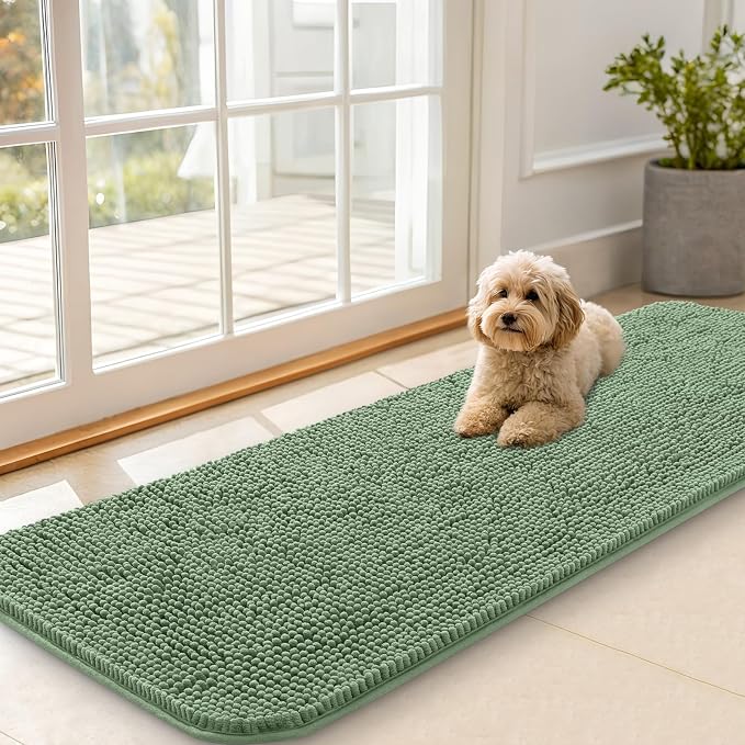 OLANLY Dog Door Mat for Muddy Paws 59x20, Absorbs Moisture and Dirt, Absorbent by OLANLY