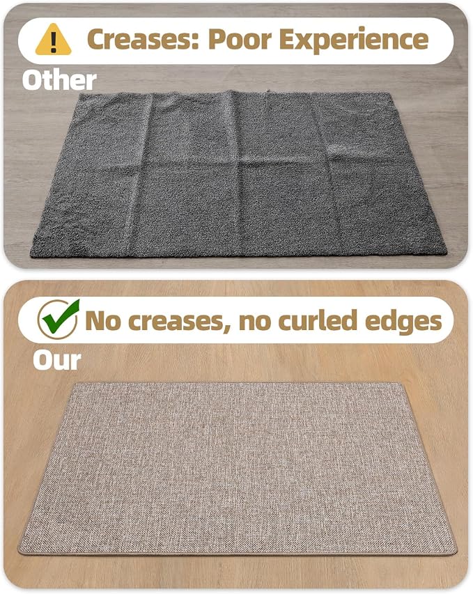 Color&Geometry Ultra Thin Indoor Door Mat 48"x72", Non Slip Rubber Backed Dirt - Image 5