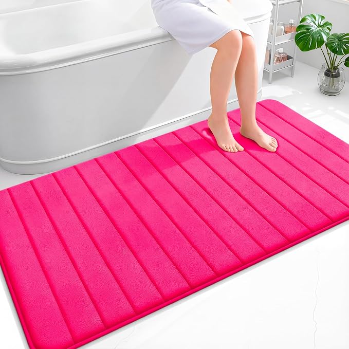 OLANLY Memory Foam Bath Mat 59x35, Super Soft Absorbent Bathroom Rugs, Quick Dry by OLANLY