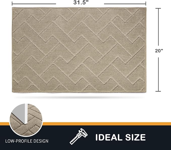 PURRUGS Dirt Trapping Door Mat 20" x 31.5", Non-Slip Machine Washable Entry Rug - Image 2