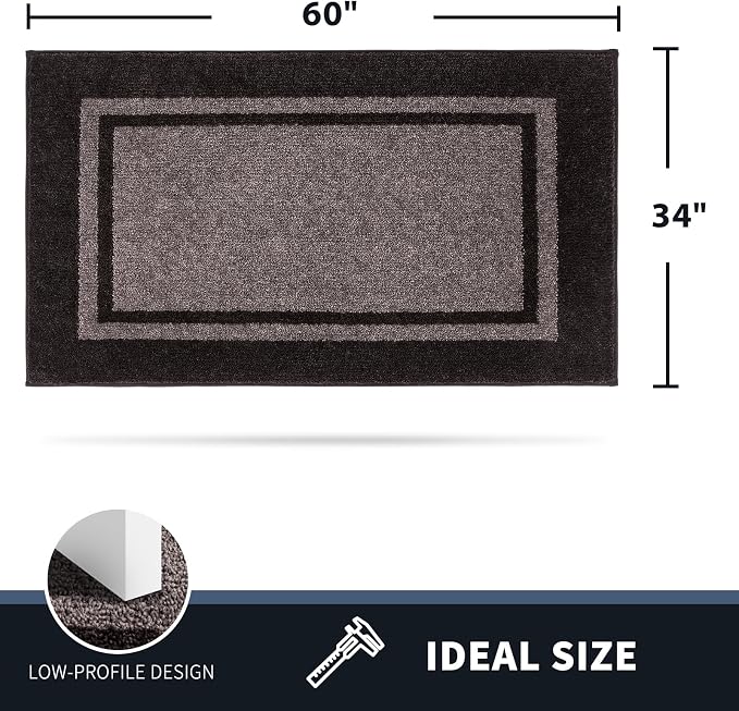 PURRUGS Dirt Trapping Door Mat 34" x 60", Non-Slip Machine Washable Entryway Rug - Image 2