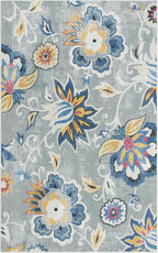 Lahome Floral Indoor Outdoor Rug, 5x8ft Non Slip Outdoor Patio Rug - Image 6