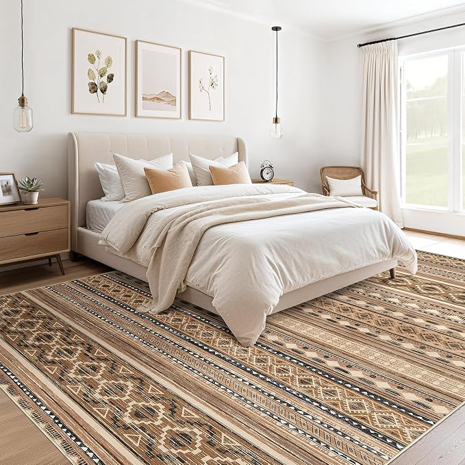 cotiled 7x9 Area Rugs Living Room Rug: Washable Boho Rugs - Image 2