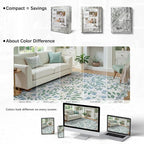 DCX Washable Botanical Floral Rug 3x5, Non Slip Low Pile Carpet - Image 3
