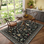 Washable Area Rugs for Living Room: 5x7 Bedroom Rug Vintage Rugs Stain - Image 7
