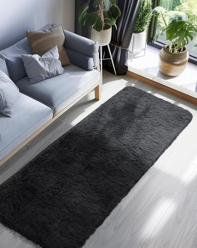 Ophanie 2x8 Runner Rug for Hallway, Upgrade Non-Slip Fluffy Soft Bedside Rugs - Image 5