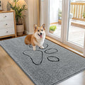 OLANLY Dog Door Mat for Muddy Paws 54x32, Paw Print Design, Absorbs Moisture by OLANLY