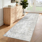 XLUEZ 2x8 Runner Rug for Hallway, Washable Modern Abstract Runner Rugs Neutral - Image 4