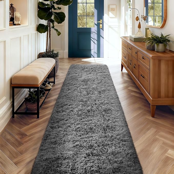 Ophanie 2x10 Runner Rug for Hallway, Upgrade Non-Slip Fluffy Soft Bedside Rugs by Ophanie