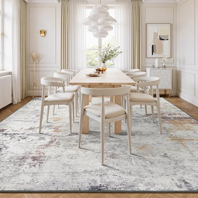 Rugflix 5x7 Area Rugs for Living Room, Washable Large Rug Stain-Resistant Low - Image 3