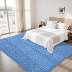 8x10 Area Rug for Living Room:Ultra Soft Fluffy Shag Navy Blue Rugs, Large - Image 2
