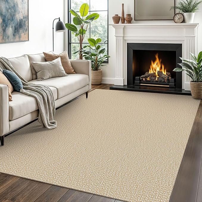 EARTHALL Washable Area Rugs 5x7 Ft Non Slip Living Room Rugs Cotton Dining Room by EARTHALL