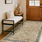 Boho Earth Tone 4x6 Large Entryway Rug by HazoHaus