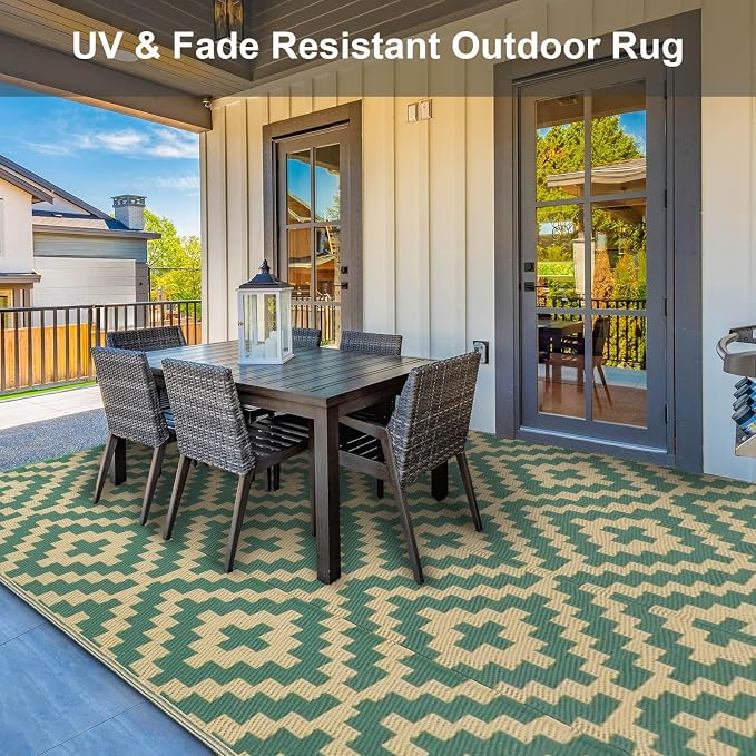 Outdoor Patio Plastic Straw Rug - Image 7
