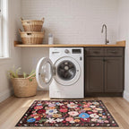 2x4 Entryway Runner Rugs Espresso, Non Slip Washable Rugs - Image 4