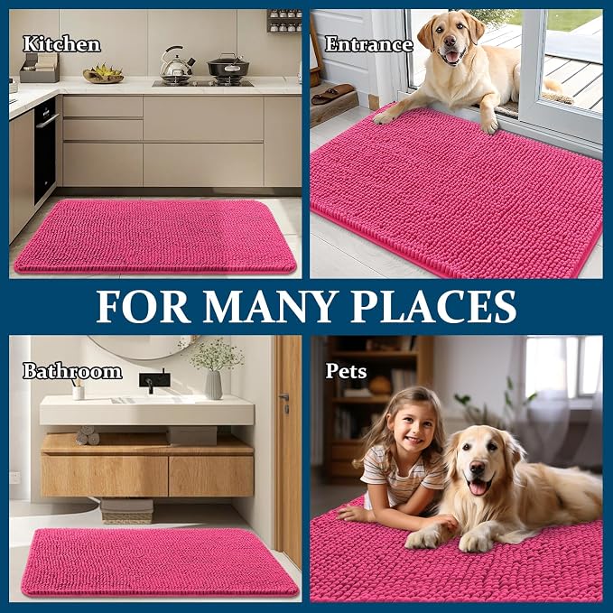 OLANLY Dog Door Mat for Muddy Paws 35x24, Absorbs Moisture and Dirt, Absorbent - Image 8