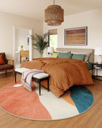 Mountain Round Rugs 8ft, Abstract Circle Rug - Image 6