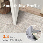 2x6 Washable Vintage Runner Rug Beige Oriental Hallway Kitchen Throw Rug - Image 5