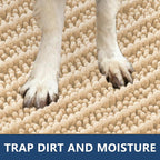 Smiry Dog Door Mat for Muddy Paws 59x20, Absorbent Dirt Trapper, Non-Slip - Image 4