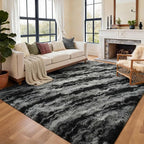 Area Rugs for Living Room, 4x6 Feet Soft Fluffy Shagg Plush Rug High Pile Large by Cuzwlovita