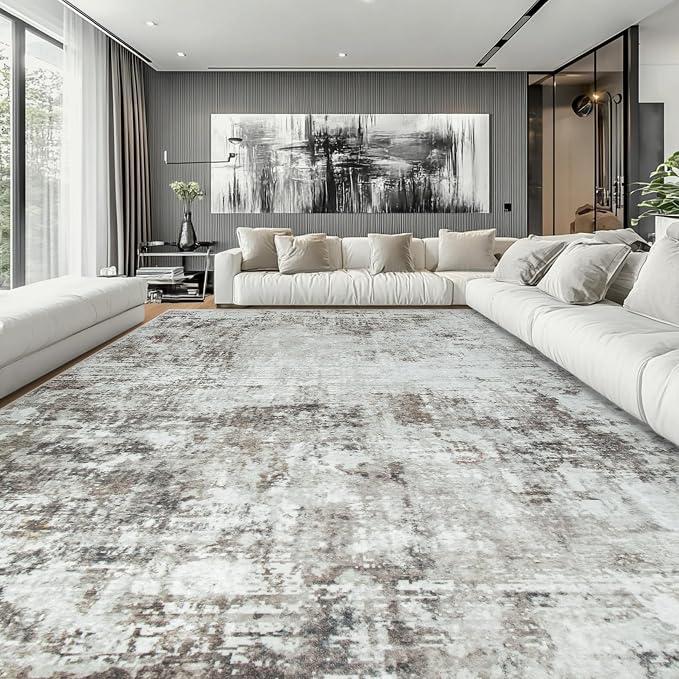 10x14 Area Rugs Large Living Room Rug Washable: Modern Abstract Rug Indoor - Image 2