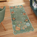 Lahome Floral Rugs for Entryway, 2x4 Washable Kitchen Rugs Ultra-Thin Soft Rug by Lahome