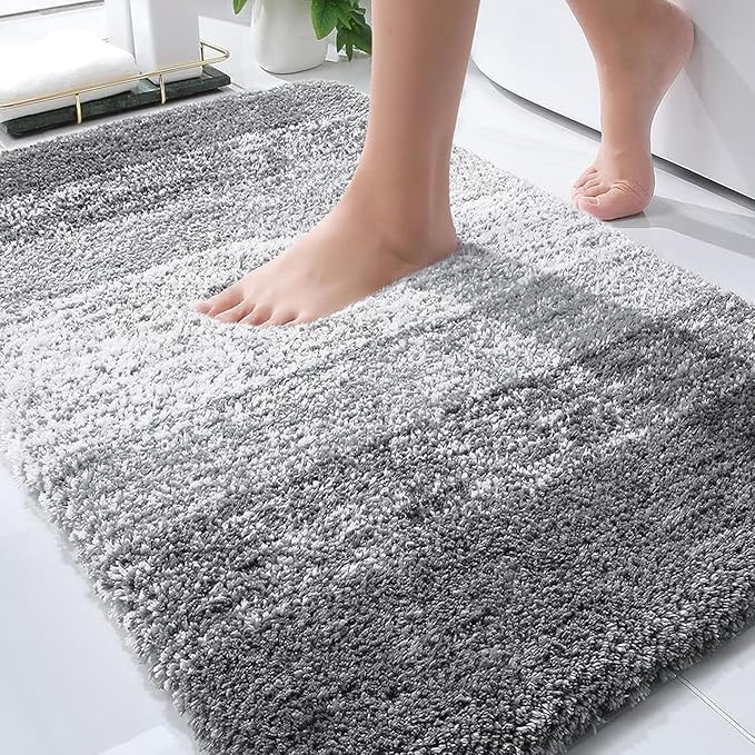 OLANLY Bathroom Rugs Mat 36x24, Extra Soft Absorbent Microfiber Bath Rugs by OLANLY