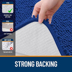 OLANLY Bathroom Rugs 34x21, Extra Soft Absorbent Chenille Bath Rugs, Rubber - Image 6