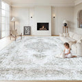 XLUEZ Area Rug 9x12 Living Room Rug, Machine Washable Vintage Distressed by XLUEZ