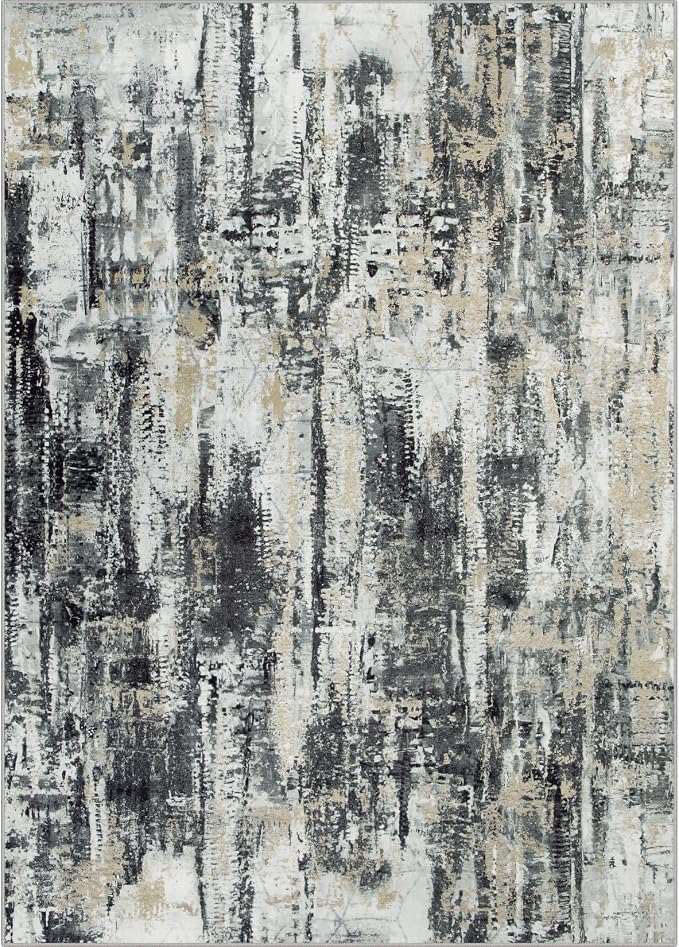 5x7 Area Rugs Washable Rug: Modern Abstract Living Room Rug Soft Anti-Skid Thin - Image 2