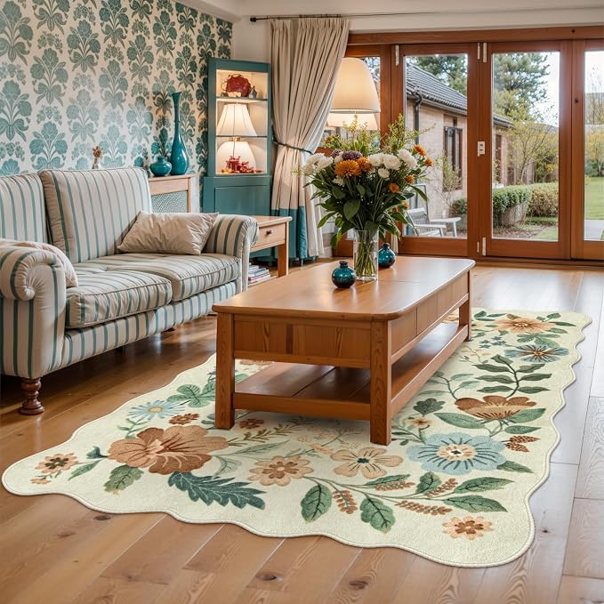 Lahome Floral Living Room Rug, 5x7 Rugs - Image 3
