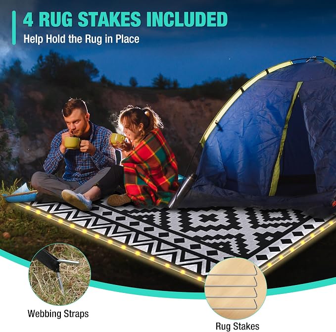 HAUSHOF 5'X8' Outdoor Rug Waterproof - Image 4