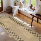LIVEBOX Scalloped Easy Jute Checkered Runner Rug - Image 9