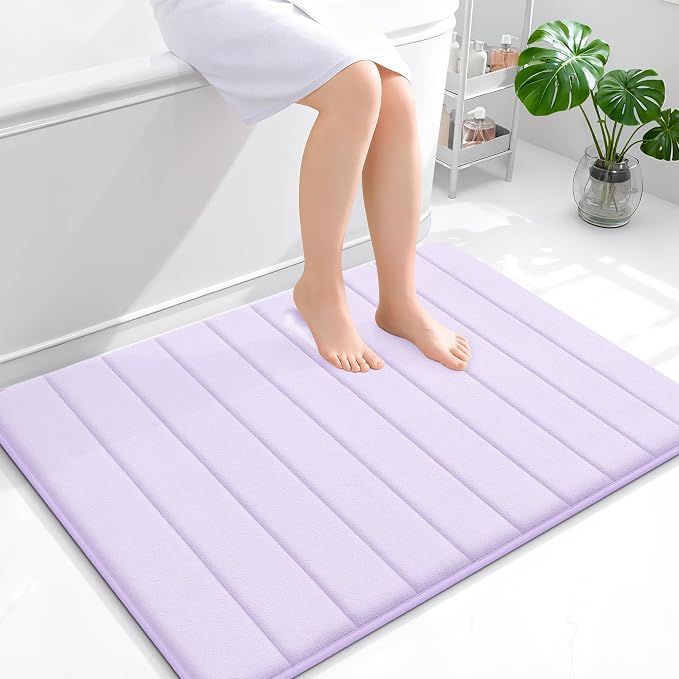 OLANLY Memory Foam Bath Mat 40x32, Super Soft Absorbent Bathroom Rugs, Quick Dry by OLANLY
