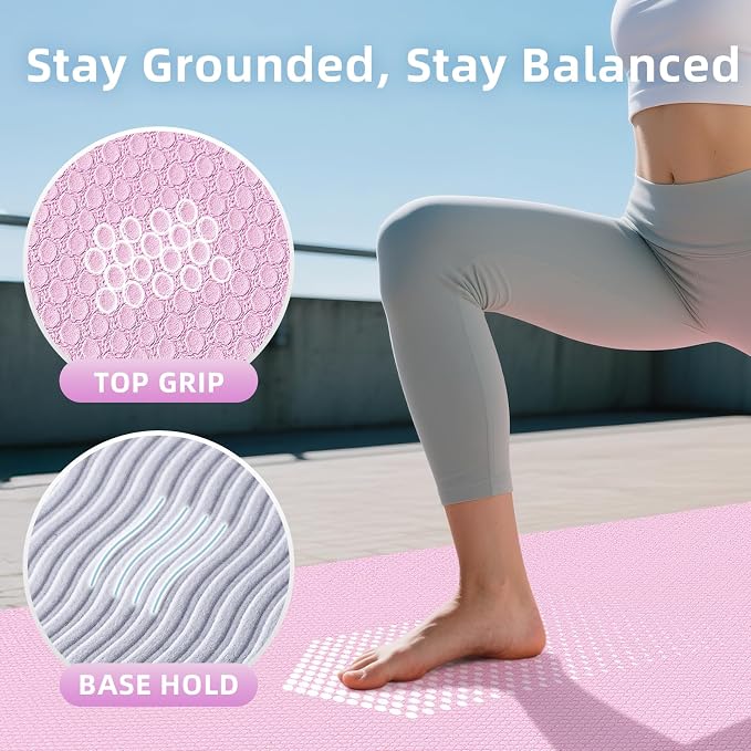 Extra Large Yoga Mat – 72"x48" or 78"x57", 1/4"–1/2" Thick Mat - Image 3