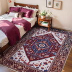 SERISSA Area Rug 3x5 Boho Rugs for Bedroom, Washable Non-Slip Living Room Rug by SERISSAHomeDecorCollection