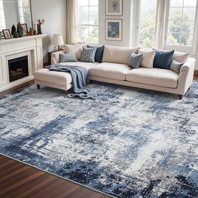 8x10 Ft Large Area Rugs for Living Room, Soft Non-Slip Washable Rugs Modern by Cuzwlovita