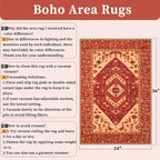 SERISSA Boho Rugs for Entryway, 2x3 Washable Non-Slip Entryway Rug Small Area - Image 2