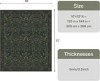 GENIMO Washable 10x12 Area Rug, Vintage Boho Floral Carpet, Soft Low-Pile - Image 2