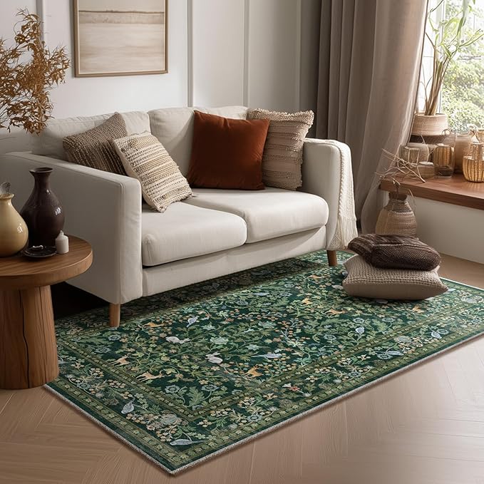 3x5 Small Area Rugs for Entryway: Machine Washable Rug Stain Resistant Non Slip by palohom