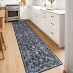 KILOCOCO Hallway Runner 2x8 Rug Runner Printed Vintage Floral Washable Kitchen - Image 2