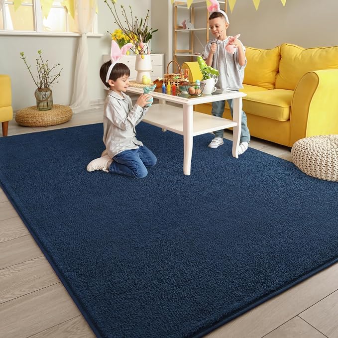 Pettop 7x10 ft Navy Blue Area Rugs - Image 5