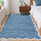 GarveeHome Scalloped Area Rug 4x6 Washable Rug Modern Traditional Floor Cover - Image 3