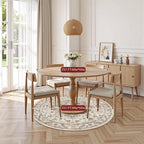 5ft Round Vintage Living Room Area Rug - Image 6