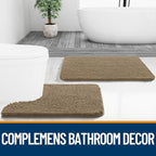 OLANLY Toilet Rugs U-Shaped 24x20, Extra Soft Absorbent Chenille Contour - Image 7