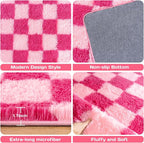 Checkered Rugs for Living Room Bedroom, 5x7 Area Rugs for Living Room, Modern - Image 4
