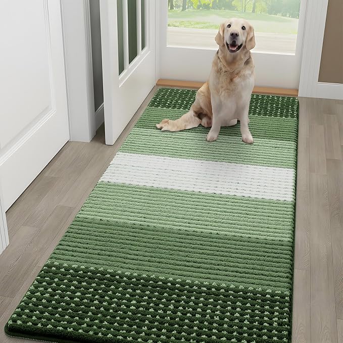 Kitinjoy Indoor Outdoor Door Mat, 59x24 Non-Slip Absorbent Dirt Trapper by Kitinjoy
